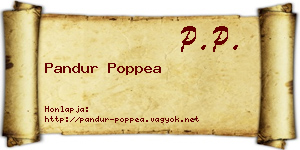 Pandur Poppea névjegykártya